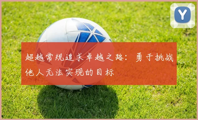 超越常规追求卓越之路：勇于挑战他人无法实现的目标